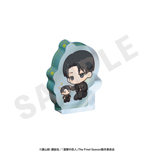 "Attack on Titan" Mini Character Black Coordinate Series Mini Die-Cut Acrylic Block (Levi)