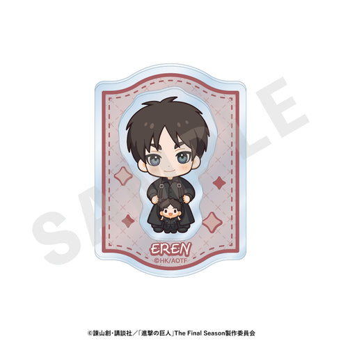 『進撃の巨人』ミニキャラブラックコーデシリーズ 2層アクリルバッジ(エレン)