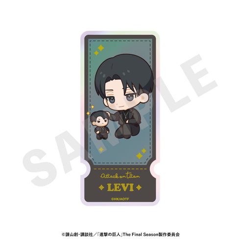 "Attack on Titan" Mini Character Black Outfit Series: Aurora Sticker Set (Levi, Hanji, Erwin)