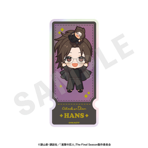 "Attack on Titan" Mini Character Black Outfit Series: Aurora Sticker Set (Levi, Hanji, Erwin)