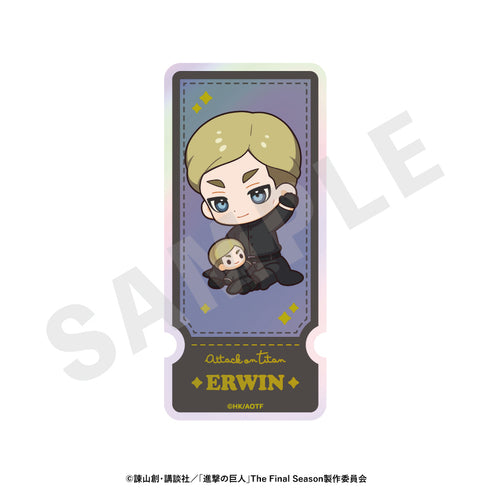 "Attack on Titan" Mini Character Black Outfit Series: Aurora Sticker Set (Levi, Hanji, Erwin)