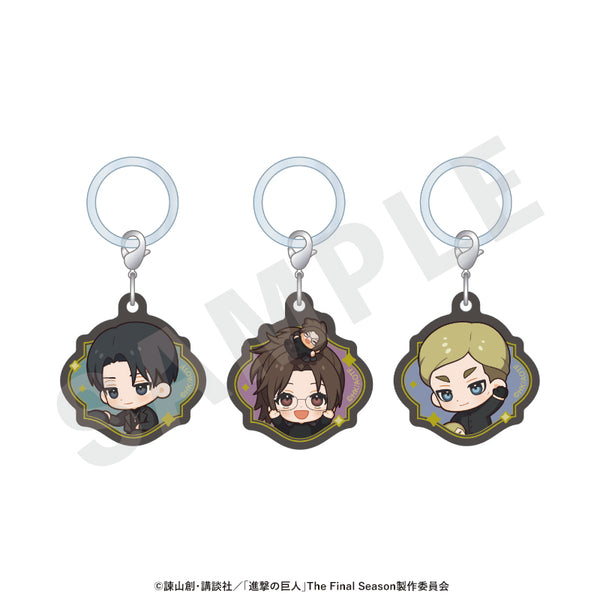 『進撃の巨人』ミニキャラブラックコーデシリーズ アクリルチャームセット(リヴァイ・ハンジ・エルヴィン)