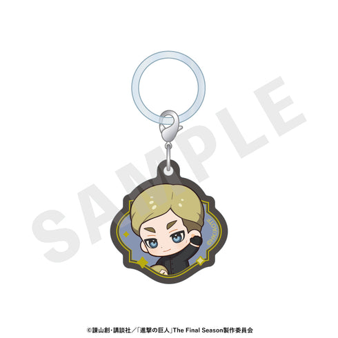 "Attack on Titan" Mini Character Black Outfit Series Acrylic Charm Set (Levi, Hanji, Erwin)
