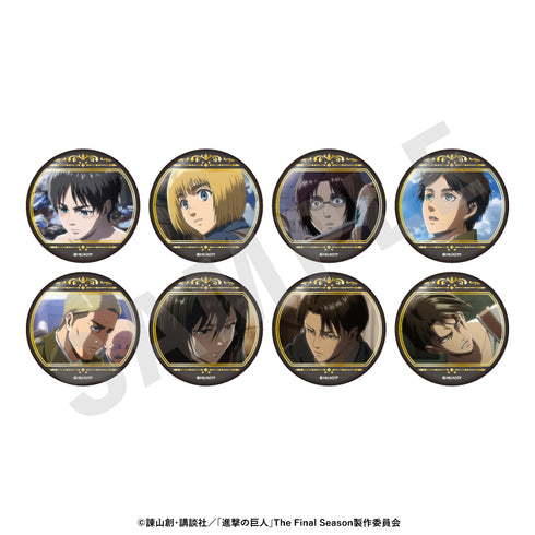 『進撃の巨人』トレーディングキラキラ場面写缶バッジ(全8種)【BOX】