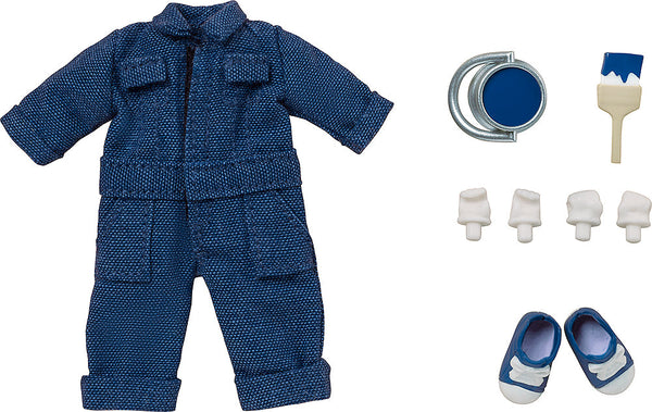 『ねんどろいどどーる』おようふくセット カラフルつなぎ(デニム)