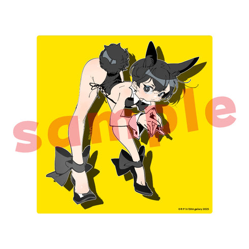 『キナコ個展』スクエアアクリルプレート マルボタン B