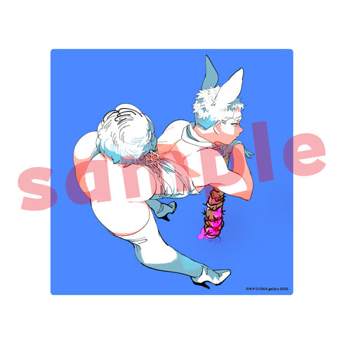 『キナコ個展』スクエアアクリルプレート マルボタン D