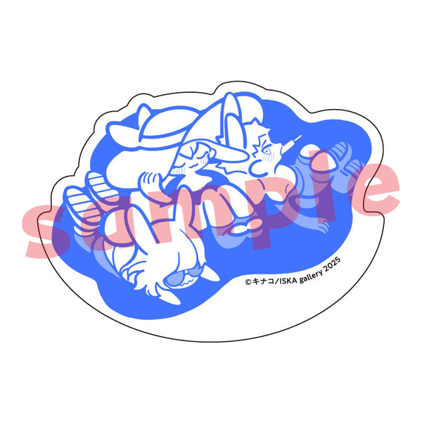 『キナコ個展』ゆらゆらアクリルブロック マルボタン