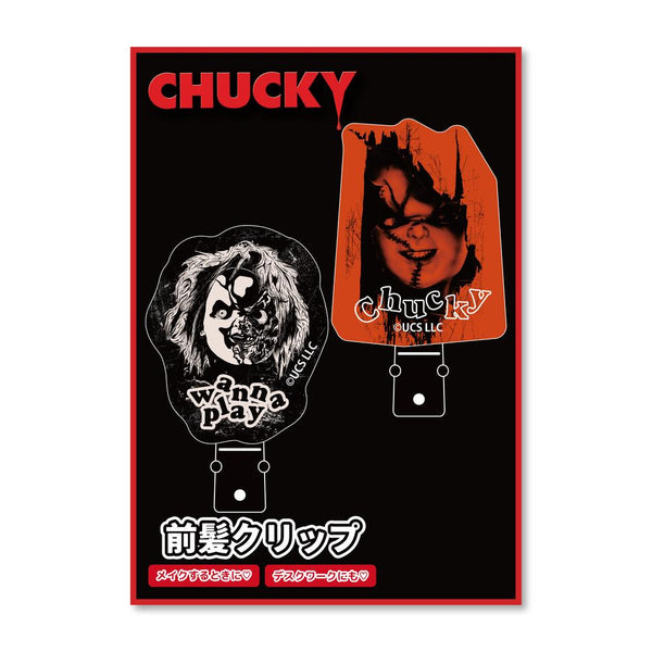 『チャッキー』前髪クリップ ブラック&オレンジ【202508再販】