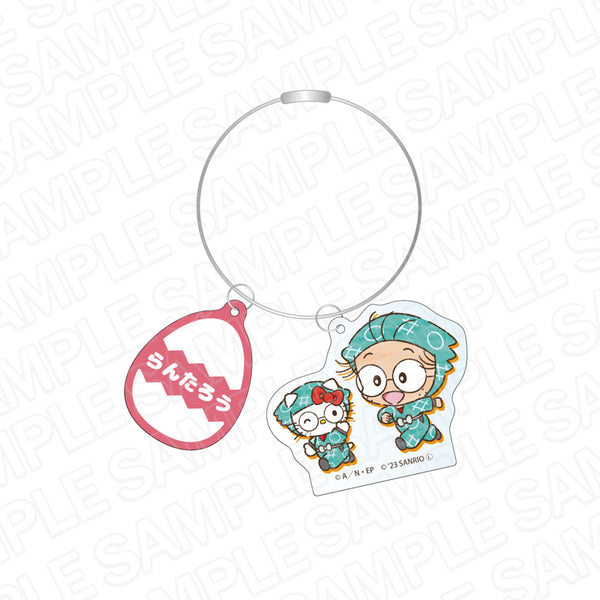 『忍たま乱太郎×サンリオキャラクターズ』お名前ワイヤーキーホルダー 乱太郎×ハローキティ