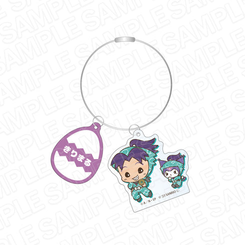 『忍たま乱太郎×サンリオキャラクターズ』お名前ワイヤーキーホルダー きり丸×クロミ