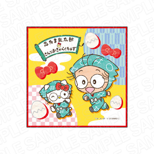 『忍たま乱太郎×サンリオキャラクターズ』ミニタオル 乱太郎×ハローキティ