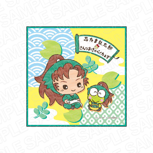 『忍たま乱太郎×サンリオキャラクターズ』ミニタオル 善法寺伊作×けろけろけろっぴ