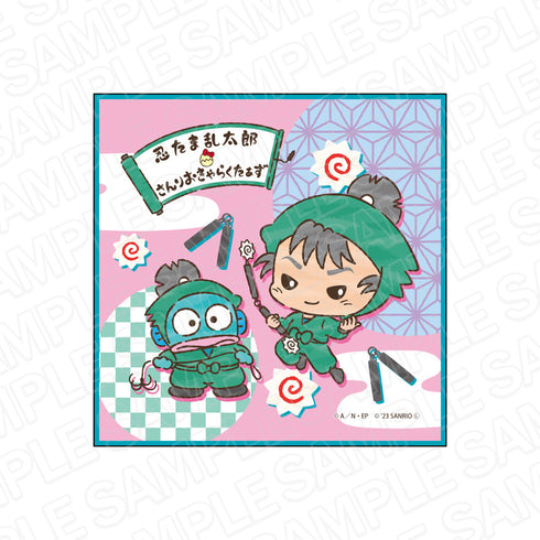 『忍たま乱太郎×サンリオキャラクターズ』ミニタオル 食満留三郎×ハンギョドン