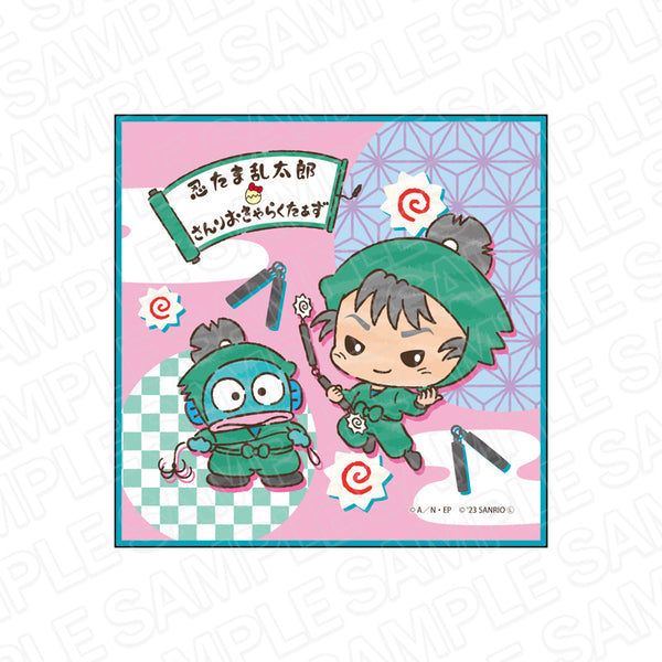『忍たま乱太郎×サンリオキャラクターズ』ミニタオル 食満留三郎×ハンギョドン