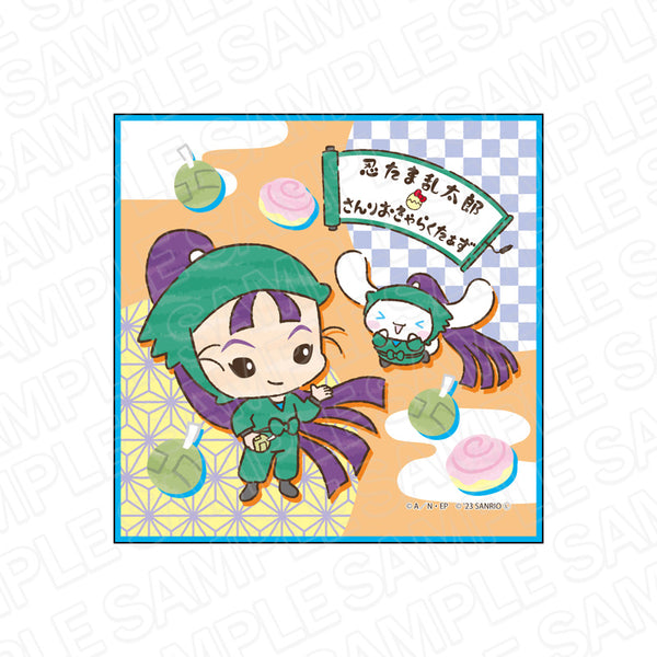 『忍たま乱太郎×サンリオキャラクターズ』ミニタオル 立花仙蔵×シナモロール