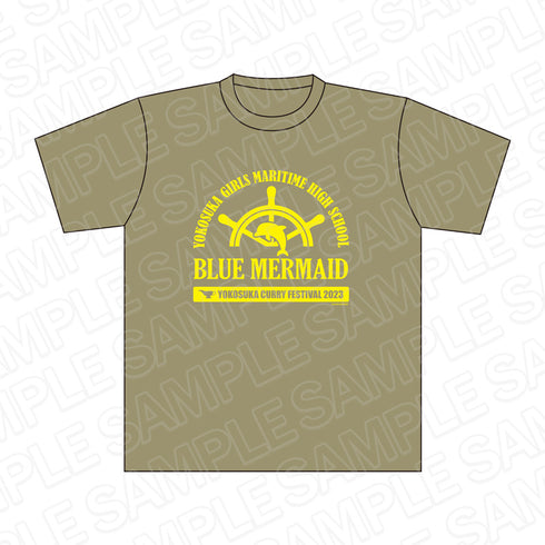 『劇場版 ハイスクール・フリート』模擬店Tシャツ カーキ よこすかカレーフェスティバル2023 ver.