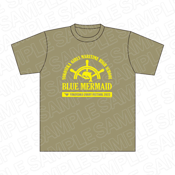 『劇場版 ハイスクール・フリート』模擬店Tシャツ カーキ よこすかカレーフェスティバル2023 ver.