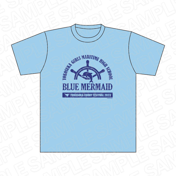 『劇場版 ハイスクール・フリート』模擬店Tシャツ ライトブルー よこすかカレーフェスティバル2023 ver.
