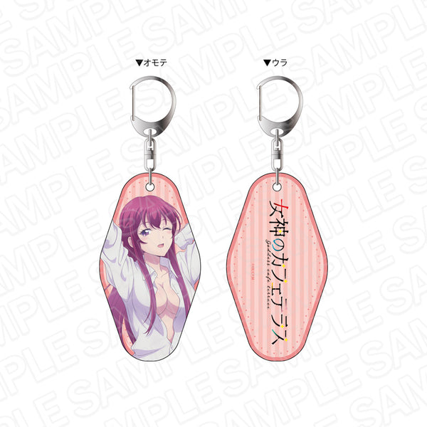 『女神のカフェテラス』両面キーホルダー 幕澤桜花 Yシャツ ver.