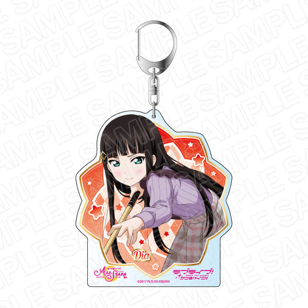 『ラブライブ!スクールアイドルフェスティバル ALL STARS』デカキーホルダー 黒澤ダイヤ 私達のホリデイ・レコード ver