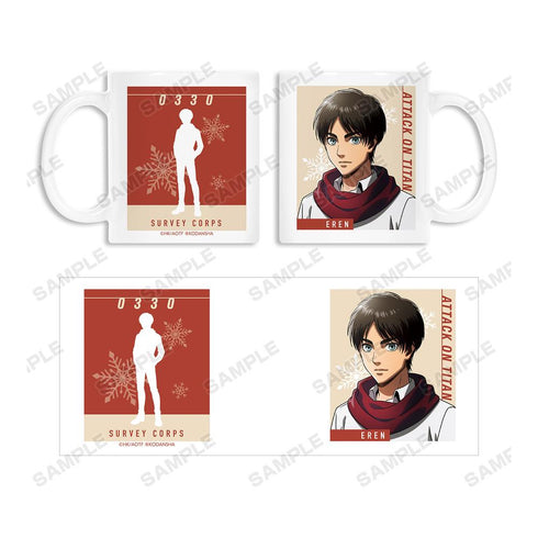 『進撃の巨人』描き下ろしイラスト エレン マフラー着用ver. マグカップ【202512再販】