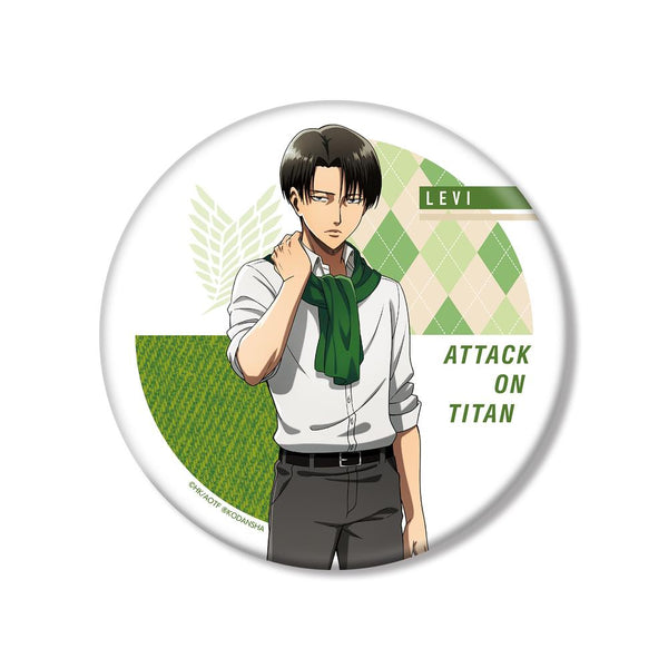 『進撃の巨人』描き下ろしイラスト リヴァイ マフラー着用ver. BIG缶バッジ【202512再販】