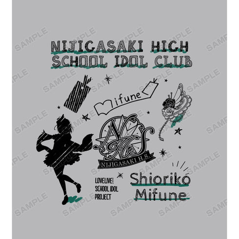 『ラブライブ!虹ヶ咲学園スクールアイドル同好会』三船栞子 Ani-Sketch Tシャツメンズ【202406再販】