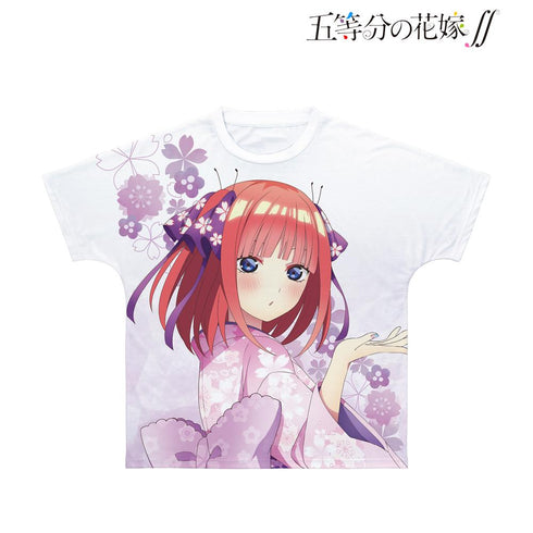 『五等分の花嫁∫∫』描き下ろしイラスト 二乃 桜和装ver. フルグラフィックTシャツユニセックス【202501再販】