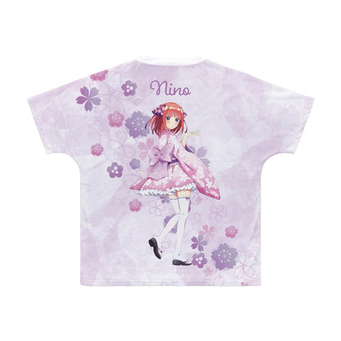 『五等分の花嫁∫∫』描き下ろしイラスト 二乃 桜和装ver. フルグラフィックTシャツユニセックス【202501再販】