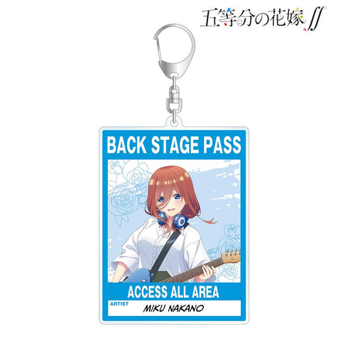 『五等分の花嫁∫∫』描き下ろしイラスト 中野三玖 ギター演奏ver. バックステージパス風BIGアクリルキーホルダー【202501再販】