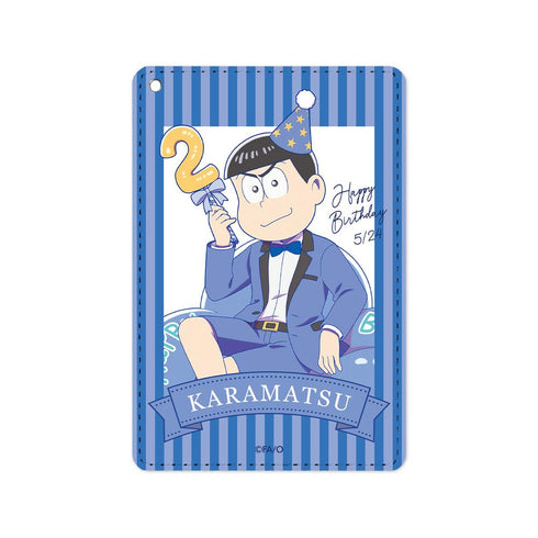 『おそ松さん』描き下ろしイラスト 松野カラ松 バルーンバースデーver. 1ポケットパスケース【202509再販】