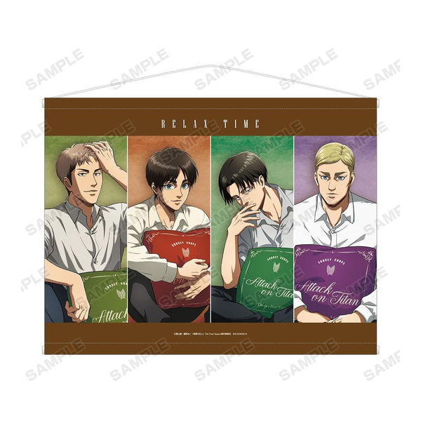 『進撃の巨人』描き下ろしイラスト 集合 リラックスver. B2タペストリー【202603再販】