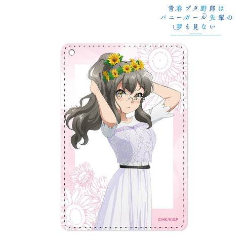 『青春ブタ野郎はバニーガール先輩の夢を見ない』描き下ろしイラスト 双葉理央 ひまわりと白いワンピースver. 1ポケットパスケース【202503再販】