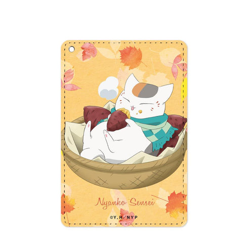 『夏目友人帳』描き下ろしイラスト ニャンコ先生 焼き芋ver. 1ポケットパスケース【202503再販】