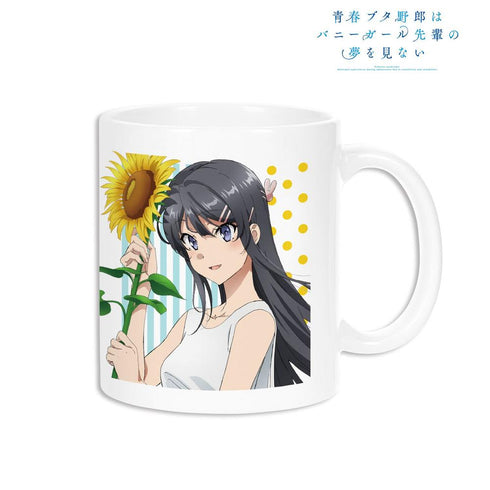 《青春豬男不會做兔女郎學姊的夢》全新繪製插圖 櫻島麻衣 向日葵與白色連身裙版 馬克杯【202604再版】
