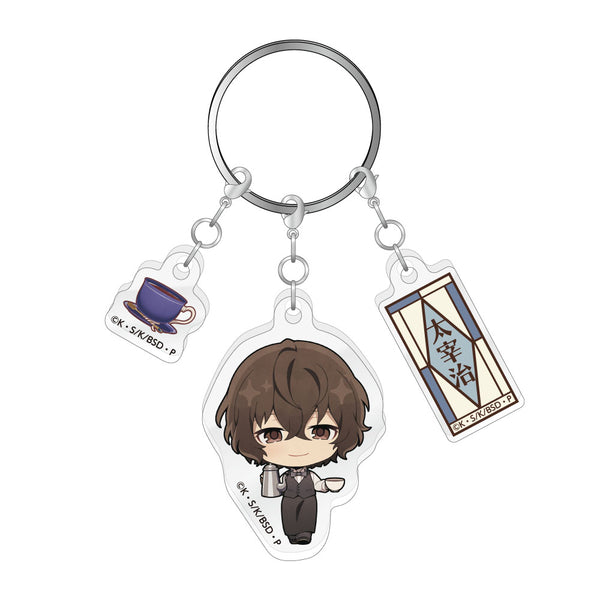 『文豪ストレイドッグス』3連アクリルキーホルダー 純文豪喫茶ver. /太宰治