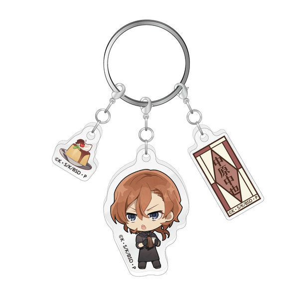 『文豪ストレイドッグス』3連アクリルキーホルダー 純文豪喫茶ver. /中原中也