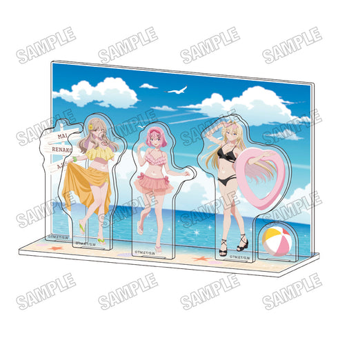 『わたしが恋人になれるわけないじゃん、ムリムリ!(※ムリじゃなかった!?)』描き下ろしアクリルジオラマ【水着ver.】