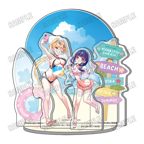 『一畳間まんきつ暮らし!』描き下ろしアクリルジオラマ【水着ver.】