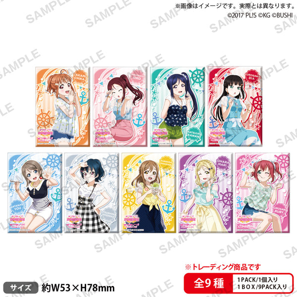 『ラブライブ!スクールアイドルフェスティバル』しかくい缶バッジコレクション Aqours サマーナイトVer.【BOX】