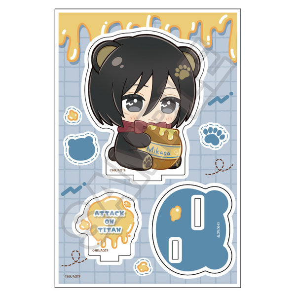 『進撃の巨人』ぬいぴ〜すふれんず はらぺこくま アクリルスタンドJr. ミカサ・アッカーマン【202610再販】
