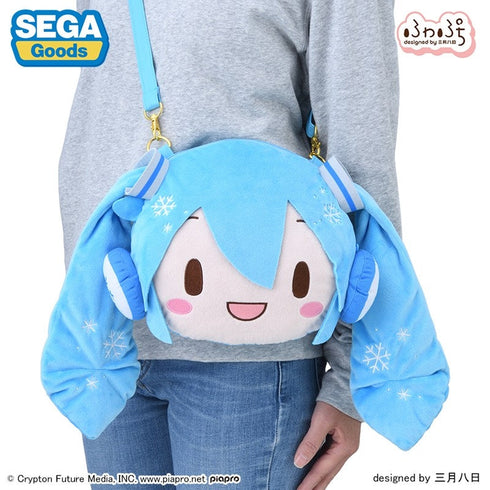 『雪ミク』ふわぷち フェイスショルダーバッグ M