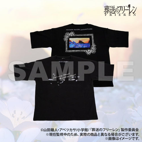 『葬送のフリーレン』AMICIS 蒼月草Tシャツ Black Mサイズ