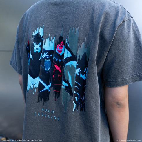『俺だけレベルアップな件』AMICIS 影の軍団 Tシャツ ウォッシュM