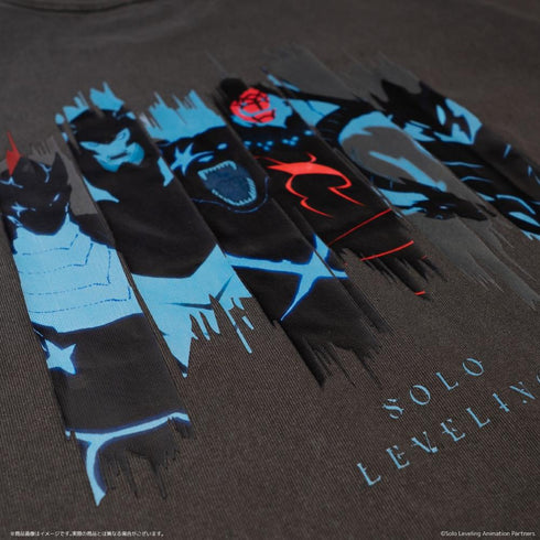 『俺だけレベルアップな件』AMICIS 影の軍団 Tシャツ ウォッシュL