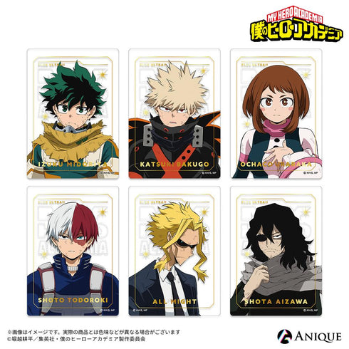 『僕のヒーローアカデミア』【ヒーローたちの足跡】トレーディング箔押しクリアフォトカード(全6種)【BOX】