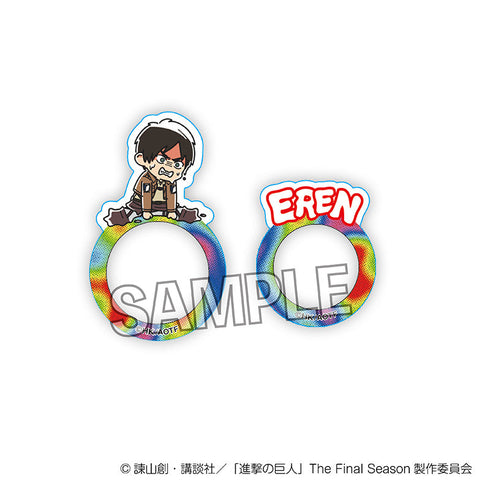 『進撃の巨人』ATSUI指の上の透明リング エレン