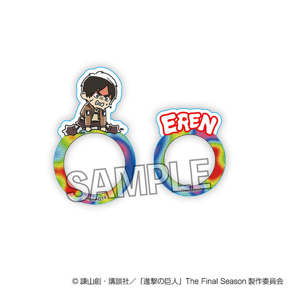 『進撃の巨人』ATSUI指の上の透明リング エレン