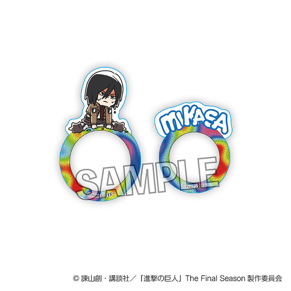 『進撃の巨人』ATSUI指の上の透明リング ミカサ